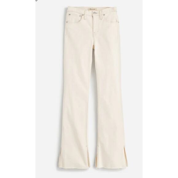 NWT Madewell Kick Out Full Length Jeans in Vintage Canvas Cream Tan Size 31 - Picture 7 of 12